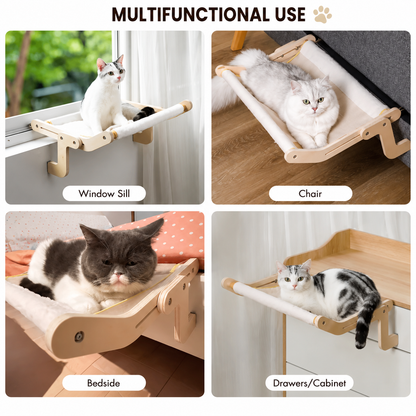 🐶🐱 Cama Hamaca de Madera para Perros y Gatos