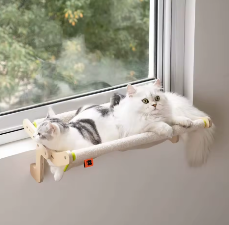 🐶🐱 Cama Hamaca de Madera para Perros y Gatos